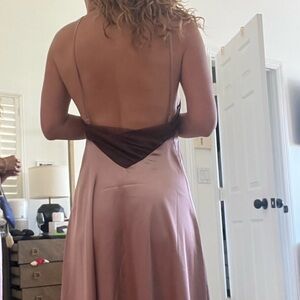 Pink silky dress